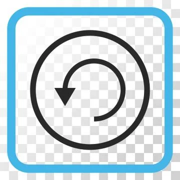 Rotate CCW Vector Icon In a Frame Stock Illustration
