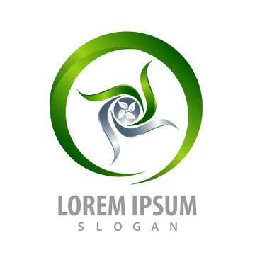 Rotate circle leaf concept design. Symbol graphic template element vector Illustrazione stock