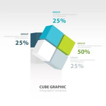 Rotate cube infographic template Stock-Illustration