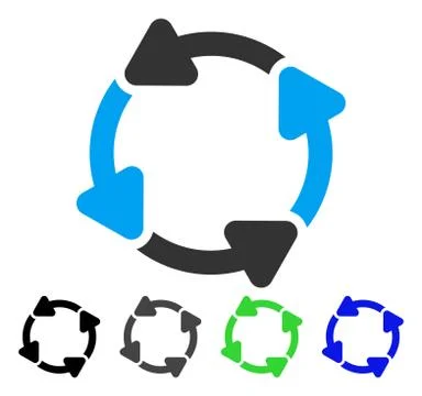 Rotate CW Flat Icon Stock Illustration