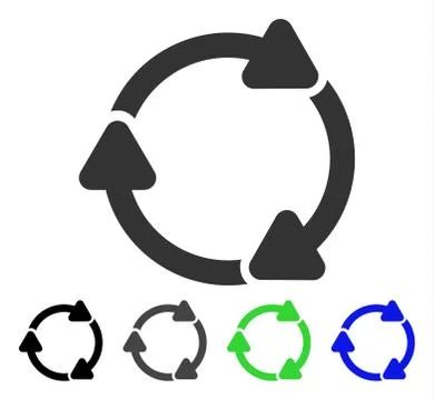 Rotate CW Flat Icon Illustrazione stock