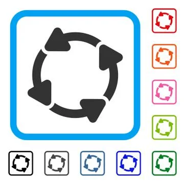 Rotate CW Framed Icon Illustrazione stock