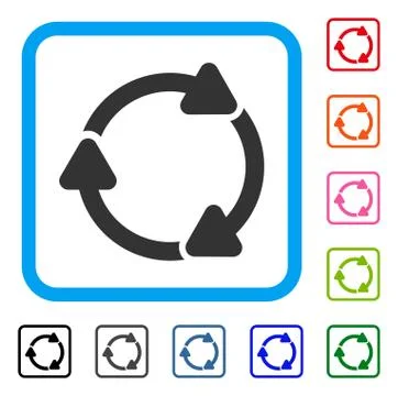 Rotate CW Framed Icon Illustrazione stock