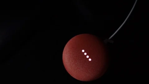 Rotate Down to Google Home Mini Stock Footage 102528828