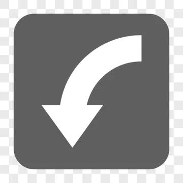 Rotate Down Rounded Square Button Stock Illustration