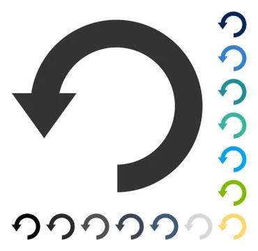 Rotate Down Vector Icon Stock Illustration