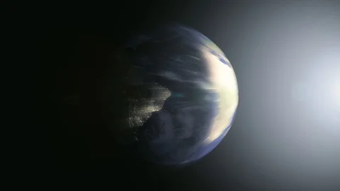 Rotate Earth loop speed motion Effect. Universe background 4k Video stock 99603379