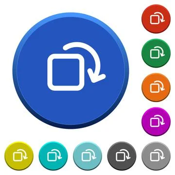 Rotate element beveled buttons Illustrazione stock