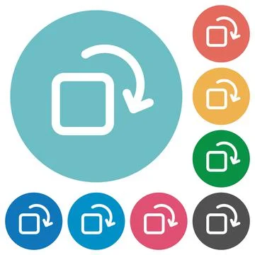 Rotate element flat round icons Illustrazione stock