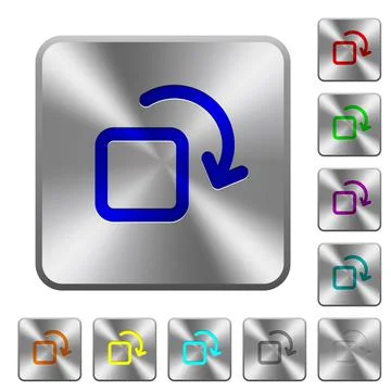 Rotate element rounded square steel buttons イラスト素材