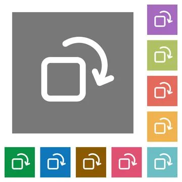 Rotate element square flat icons Illustrazione stock