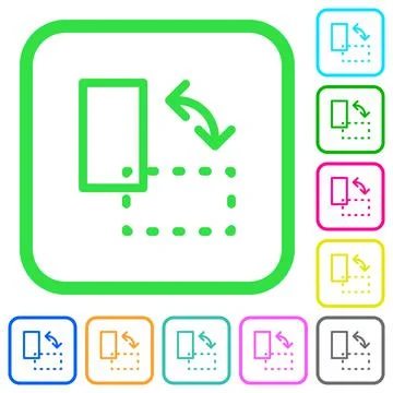 Rotate element vivid colored flat icons icons Stock Illustration