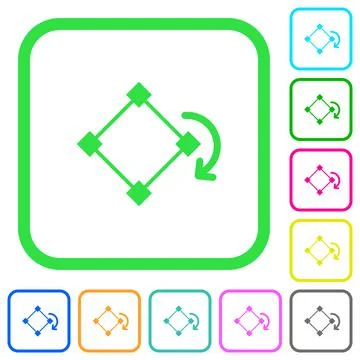 Rotate element vivid colored flat icons Stock Illustration