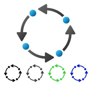 Rotate Flat Gradient Icon Illustrazione stock