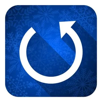 Rotate flat icon, christmas button, reload sign. イラスト素材