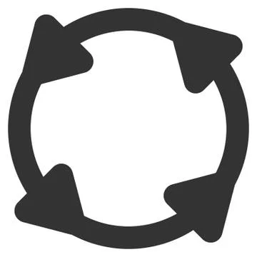 Rotate Flat Icon Illustrazione stock