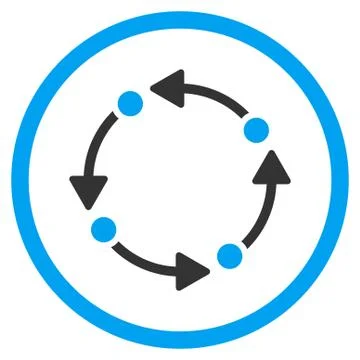 Rotate Flat Icon Illustrazione stock