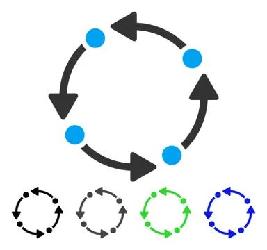 Rotate Flat Icon Stock Illustration