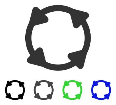 Rotate Flat Icon Stock Illustration