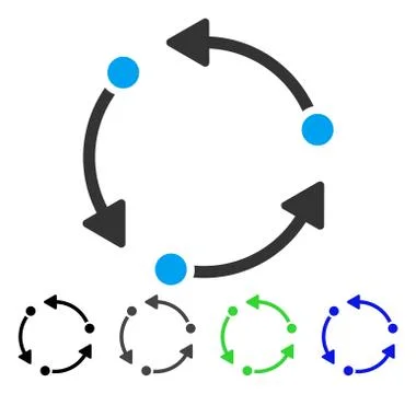 Rotate Flat Icon Illustrazione stock