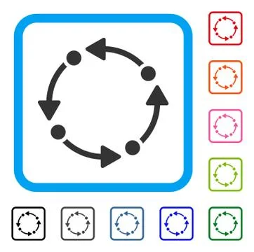 Rotate Framed Icon Illustrazione stock