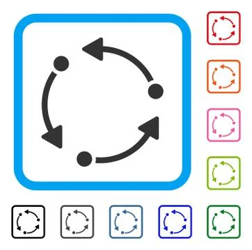 Rotate Framed Icon Illustrazione stock