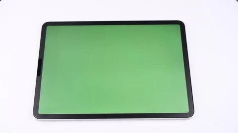 Rotate green screen tablet Stock Footage 260235091