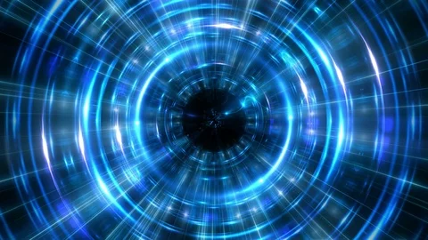 Rotate hyper jump in time concept blue loop cycle background Stock Footage 71269793