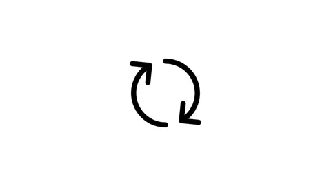 Rotate icon animation. Arrow icon animation. Refresh icon. Icon animation. Stock Footage 313489955