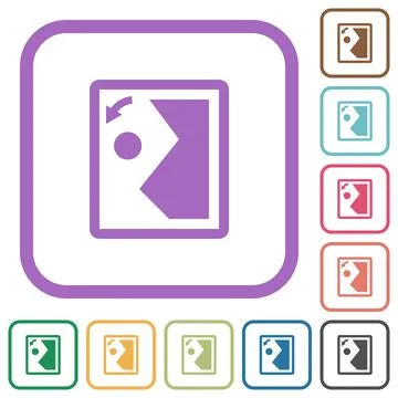Rotate image left simple icons Illustrazione stock