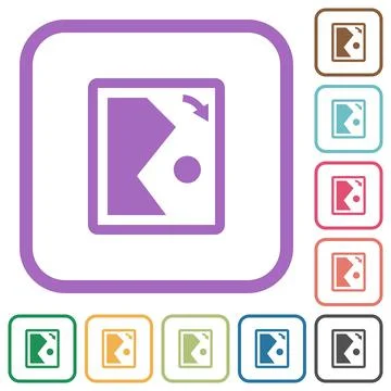 Rotate image right simple icons Illustrazione stock