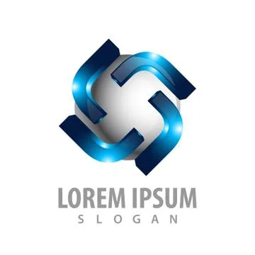 Rotate initial letter L logo concept design. Symbol graphic template element Stock Illustration