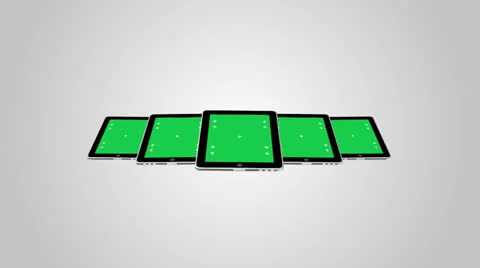 Rotate iPad with alpha Stock Footage 24815879