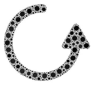 Rotate Left Arrow Coronavirus Composition Icon of Infection Elements Stock Illustration