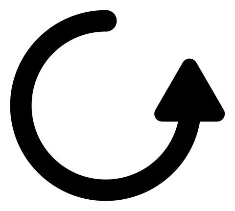 Rotate Left Arrow Flat Icon Illustration Stock Illustration