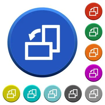 Rotate left beveled buttons Illustrazione stock
