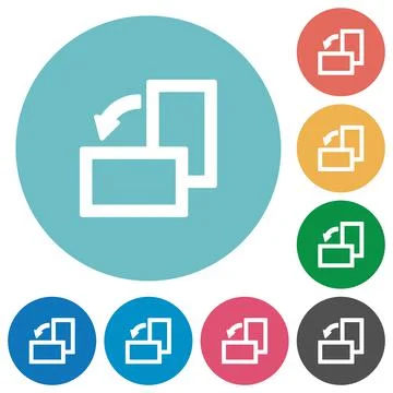 Rotate left flat icons Illustrazione stock