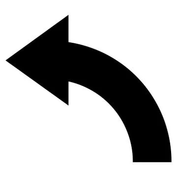 Rotate Left Flat Vector Icon Illustrazione stock