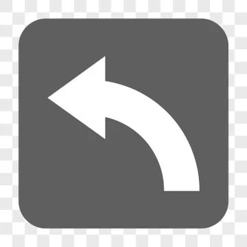 Rotate Left Rounded Square Button Illustrazione stock