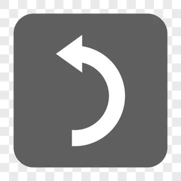 Rotate Left Rounded Square Button Stock Illustration