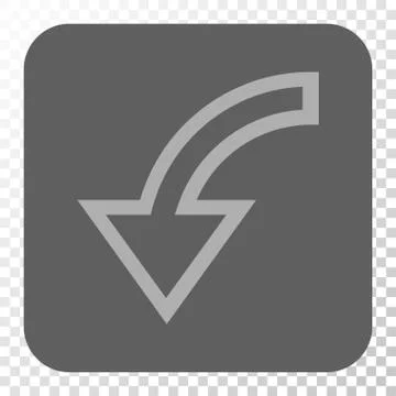 Rotate Left Rounded Square Button 스톡 일러스트