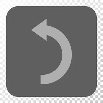 Rotate Left Rounded Square Button Stock Illustration