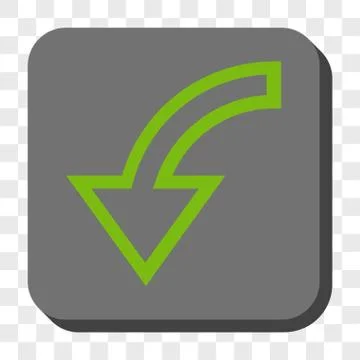 Rotate Left Rounded Square Button Stock Illustration