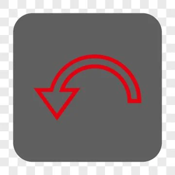 Rotate Left Rounded Square Button 스톡 일러스트