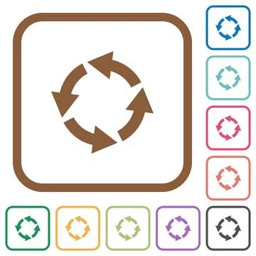 Rotate left simple icons Stock Illustration