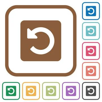 Rotate left simple icons Illustrazione stock