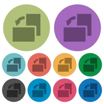Rotate left solid color darker flat icons Illustrazione stock