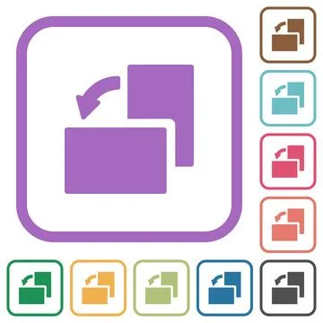 Rotate left solid simple icons Stock Illustration