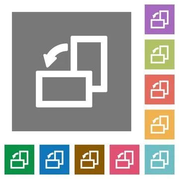 Rotate left square flat icons イラスト素材