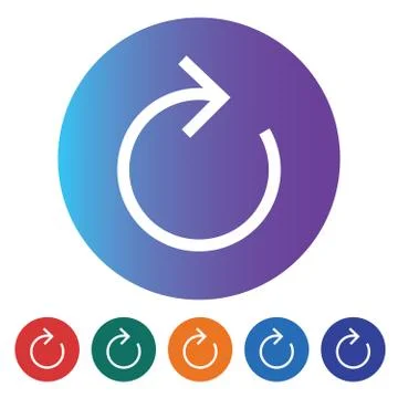 Rotate Line Icon, Tools And Design, Circle Sign Stock Illustration